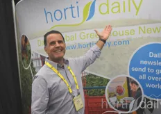 Oer Ben-Zvi visited some growers in the area and paid a visit to the exhibition. He's not with HortiDaily though - he's with the Israelian breeding company Tomatech!