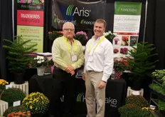 Tracy Wiper and Tom Armstrong are representing the Aris Keepsake Plants® of Aris Hort. Featured products are tropical Tradewinds Hibiscus, Keepsake Azaleas, fall garden mums, pot mums and Norfolk Island pines.