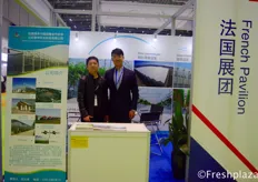 Left Mr. Liu Haitao from Beijing Rock Agricultural Science and Technology Co., Ltd., which is a high-tech greenhouse company specializing in the design, production, sales, installation and technical services of modern agricultural facilities (greenhouses, irrigation). And to the right Yue Li from Richel Group, which designs, manufactures and develops complete greenhouse and shelter solutions for agriculture, construction and industry on a worldwide scale.