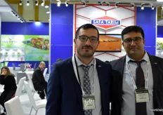 Sercan Sehirli and Ismail Ozturk from Safa Tarim, showing their range of Pestesides and fertilizers and are also dealer for Vaniperen