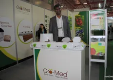 The always smiley Pounraj Kulandaivel of the company Vaighai who was there to show their new biological bags