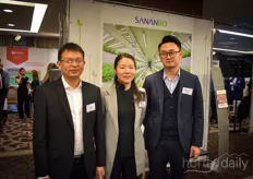 Zhiyin Li, Chanuan Wu & Zhenron Hong with light supplier Sanan Bio