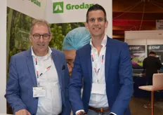 Alex van Os and Dennis Arnts from Grodan. The company produces substrates and sytems to help the grower - Egrow. They are also starting a new project which turns old rock wool in to stone to build houses.