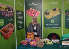 Graphic Packaging were there promoting their range of recyclable cardboard packaging. Jeanette Crane was at the stand. 