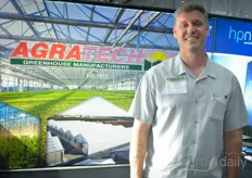 Adam Pound with Agratech, a greenhouse manufacturing company.