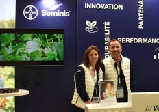 Clémentine Crombrez and Alexandre Dieu on the Bayer, Seminis/De Ruiter stand.