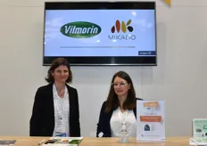 Hélène Lardeur, Sales Manager and Clarisse Peroches, Communication Manager on the Vilmorin-Mikado stand.
