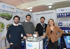 Nicolas Cavalier, Jean-Baptiste Mohr Durdez and Virginie Scoarnec from Telaqua with Flavien Lespine from Hydrascout (2nd position).