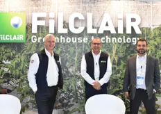 Olivier Naudin, sales manager, Patrick Campasol, sales engineer and Fabien Parpillon, export project manager on the Filclair stand.