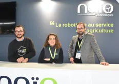 The Naïo Technologies team: Tristan Dubreuil, Mélanie Clément and Matthias Carrière.