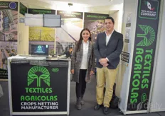 Jose Enrique Munoz Navoa & Cassandra Godinez with Textiles Agricolas, one of the few Mexican suppliers at the show.