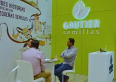 Businesses at the booth of Gautier Semillas.
