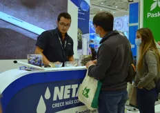 It was busy at the booth of Netafim.