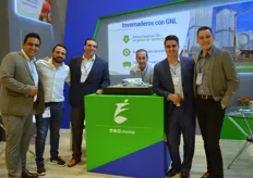Ivan Tillo, Ivan Mendez, Nacho Garcia, Jose Silva, Fernando Castro from the company Enestas and in the middle you see Ricardo Salvatori 